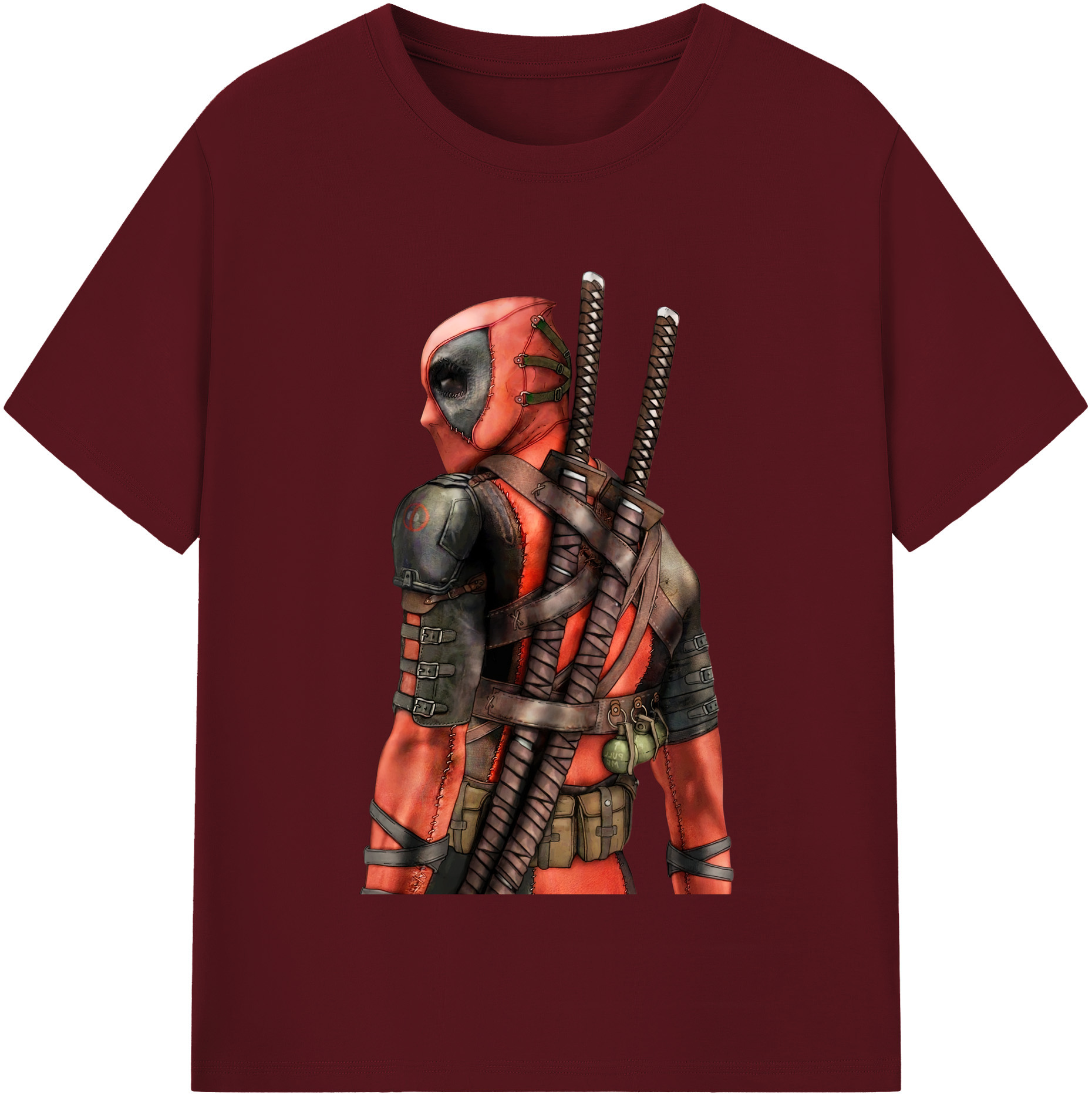 （画像用） Deadpool デッドプール 綿100％半袖Tシャツ（フロントプリント）